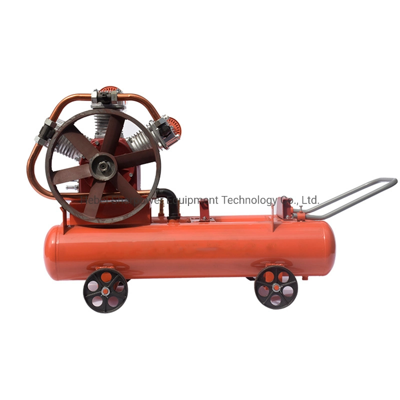 W-2.8/5 Belt Driven Air Compressor Mining Machine Portable 3 Piston Powered by Diesel Engine