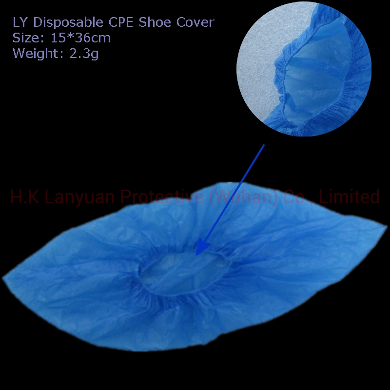 Disposable Workshop Lab Hospital Plastic CPE Shoe Cover