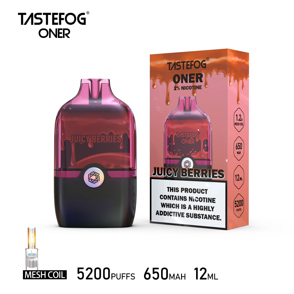 Saída de fábrica TasteFOG Oner e - pulverizador electrónico descartável, cigarros, Vape 5000 5200 puff boa qualidade