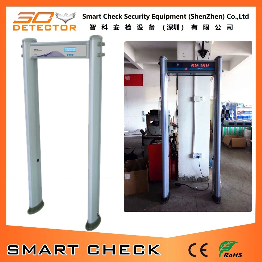 6 Zone Door Frame Metal Detector Cylindrical Walk Through Metal Detector