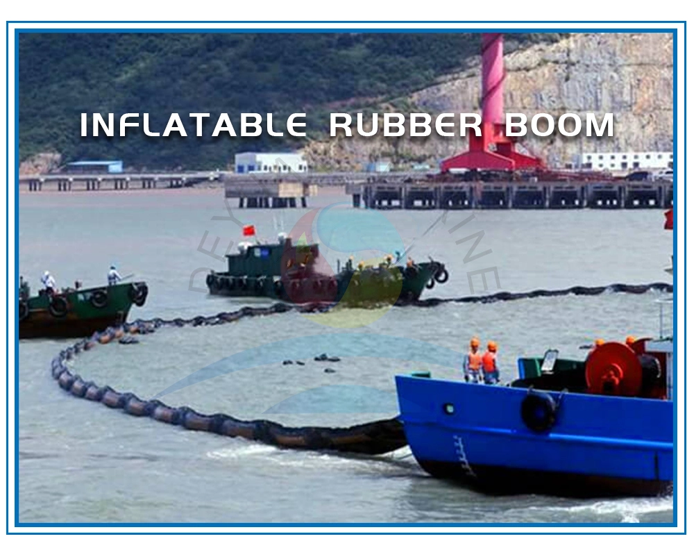 Rubber Inflatable Oil Booms with Power Station