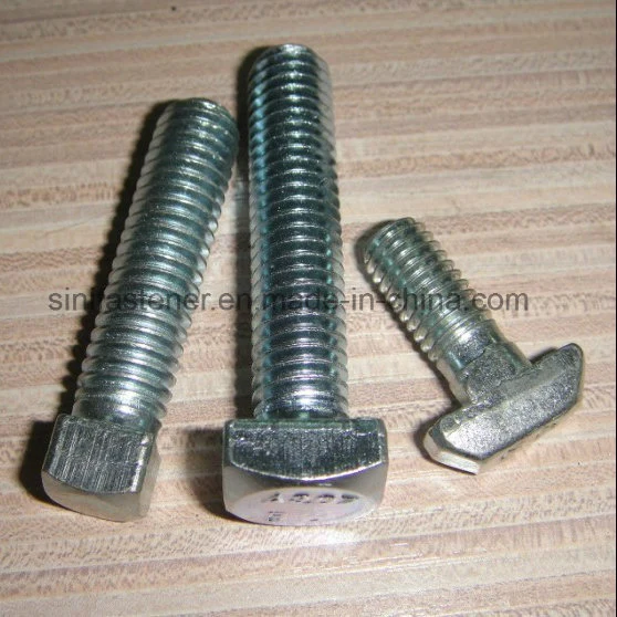 China Fastener Carbon Steel Zinc Plated Plain Black Stainless Steel Square Head Bolts and Nuts Big Bolt with Customized Size Hot Forged Bolt