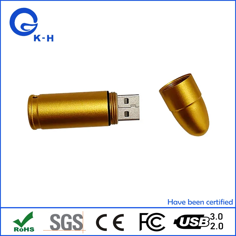 Promotional Custom Bullet Shaped USB Flash Memory Stick 16GB 32GB