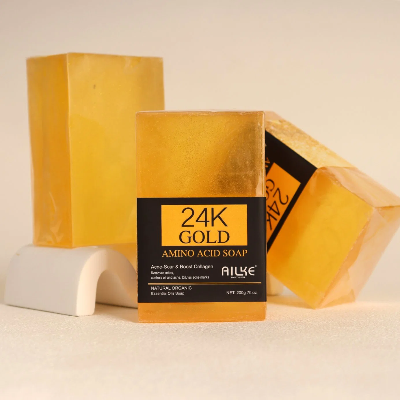 200g/PCS Anti Pimple Bar 24K Oro al por mayor Hotel Baño de Acne Jabón para eliminar granos