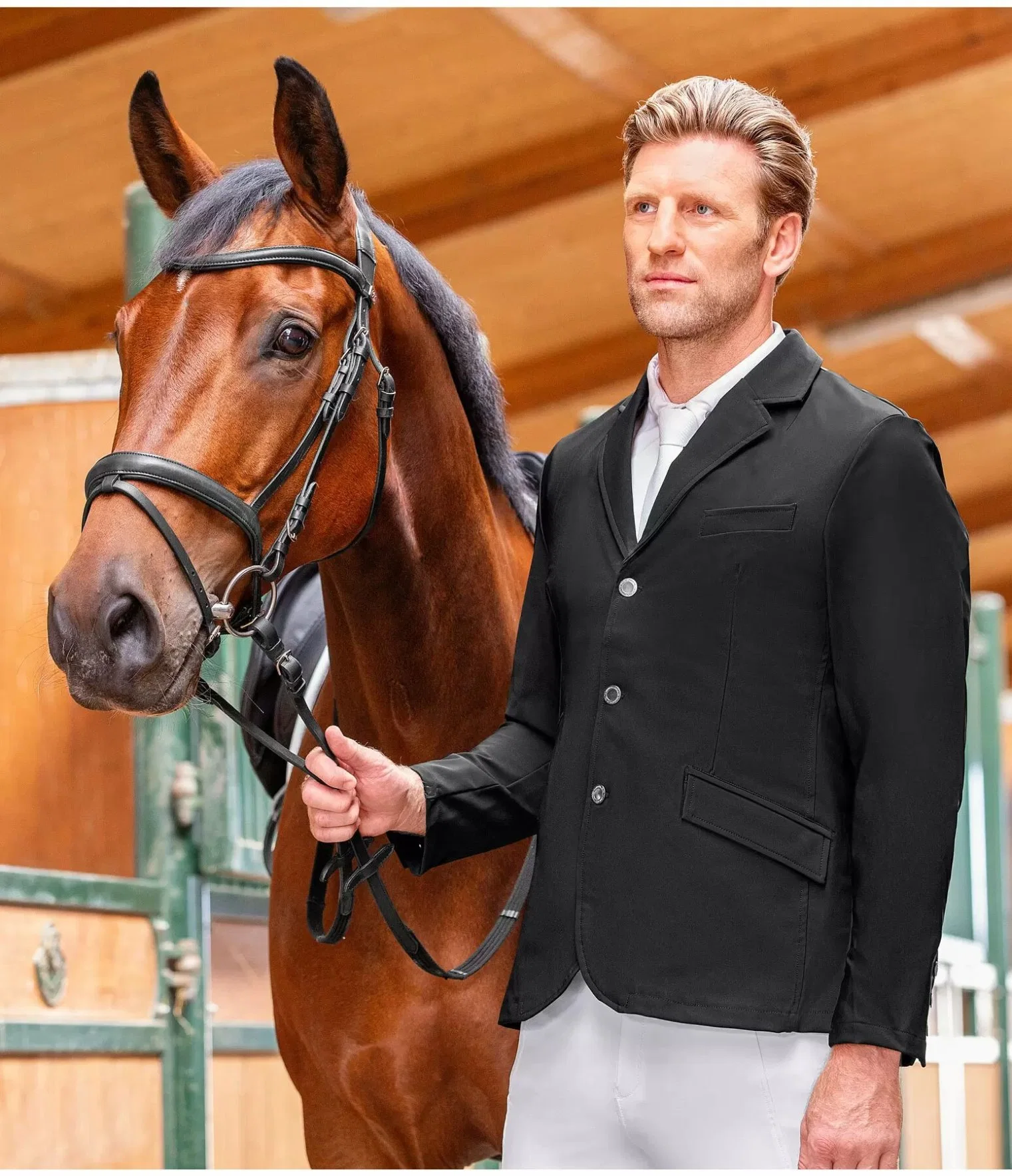 Meilleur vendeur de l'équitation extérieure Voir tissu manches longues pour hommes Equestrian Veste