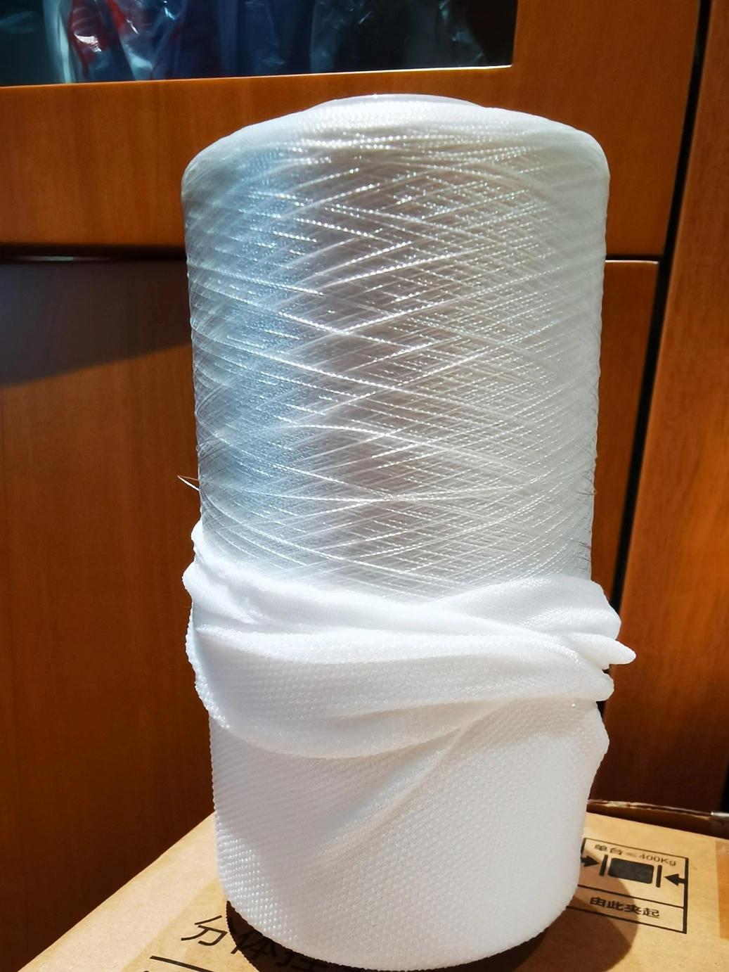 High Tenacity Polyester Thread Polyester Yarn 150d/3 Raw White Color Customize