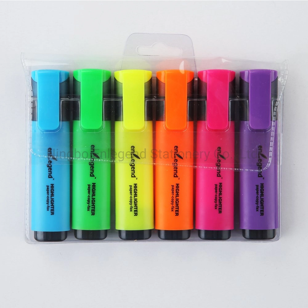 HL6004 Multi Color Marker Office Supply Stationery Highlighter pen for Office and School Use