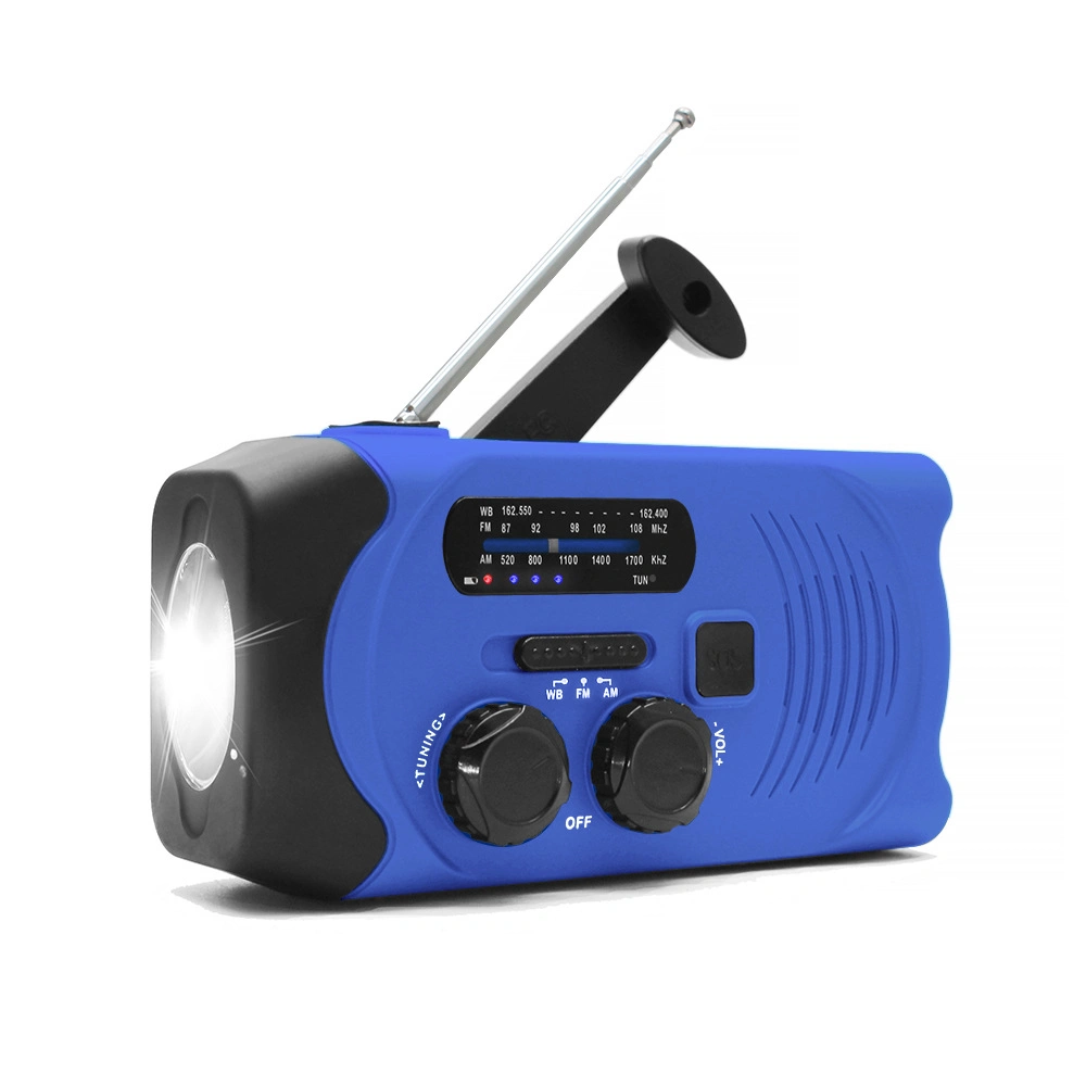 Multifunctional Portable Hand Home Radio Solar with Crank Dynamo Powered Am/FM/Noaa Weather Radio Use Emergency LED Flashlight