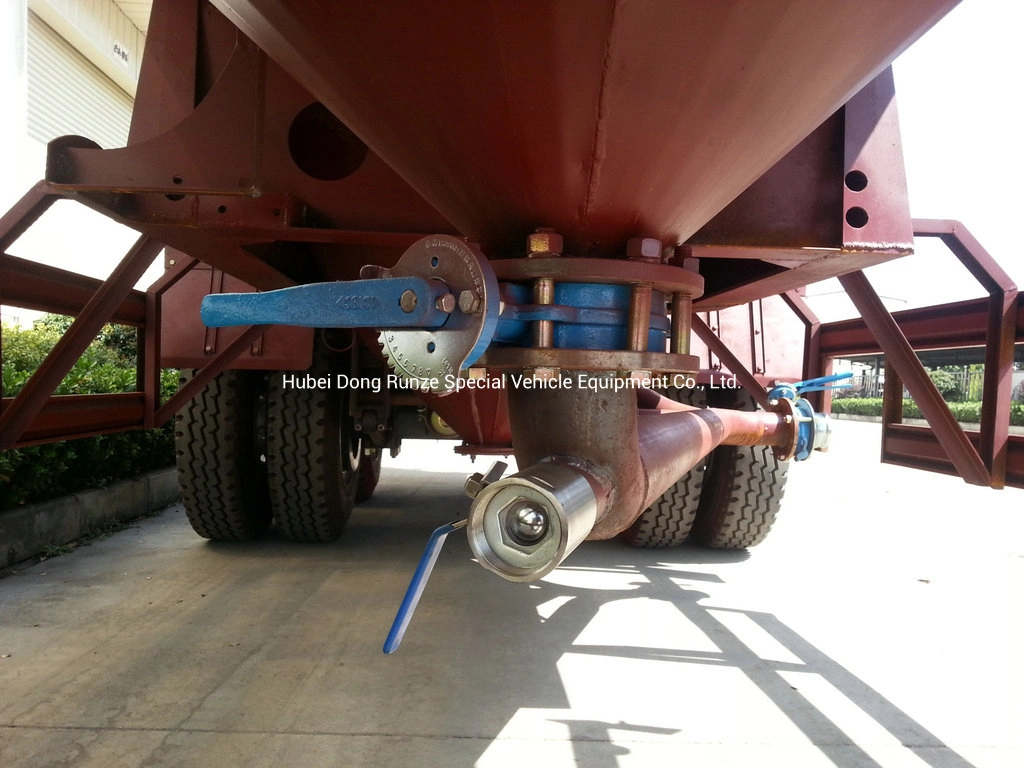 2 Axles Bulk Tanker Trailer for Transporting Wheat -Bean Grains Tank Capacity 35cbm Silo