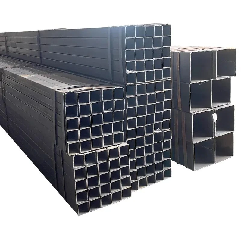 High Quality Black Square Pipe Iron Rectangular Tube Welded Galvanized Square Steel Pipes