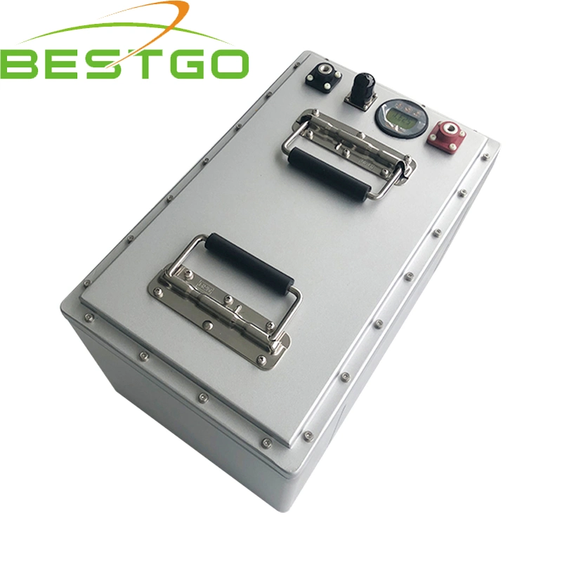 Aluminum Case 48V 100ah Lithium EV Power Battery with Bluetooth Function LiFePO4 Battery Pack Built in Daly Smart BMS