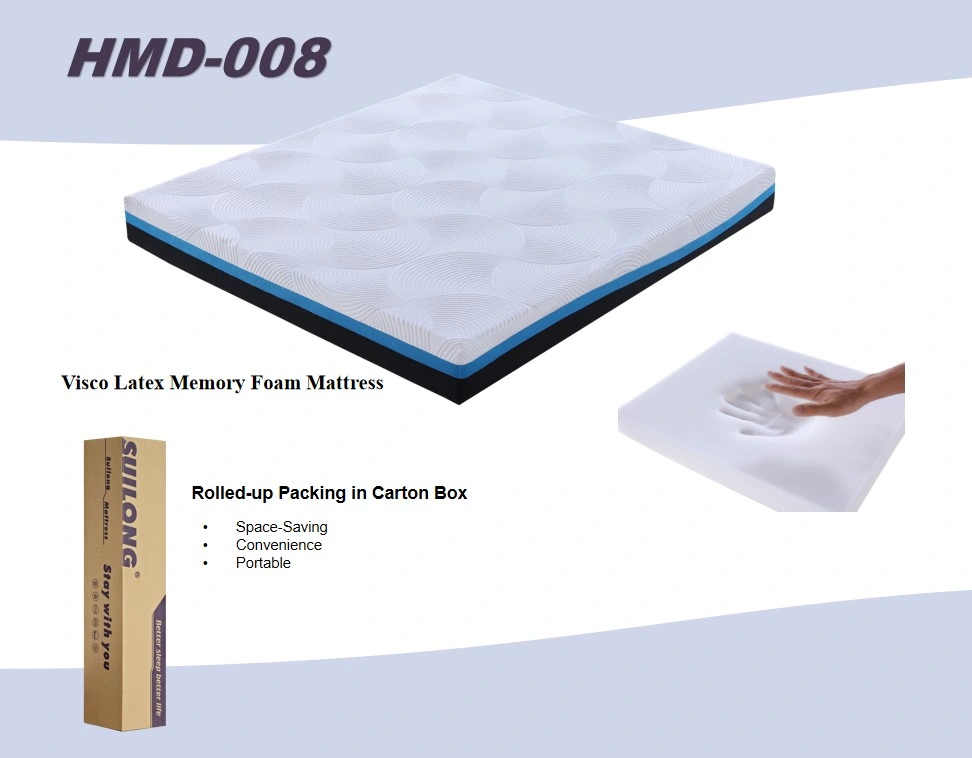 China School Dreamleader/OEM Compress and Roll in Carton Box Spring Mattress