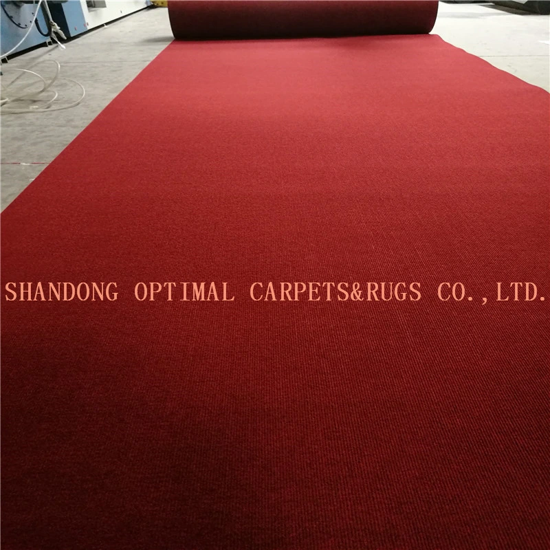 Needle Punched Colorful Nonwoven Striped Exhibition Carpet