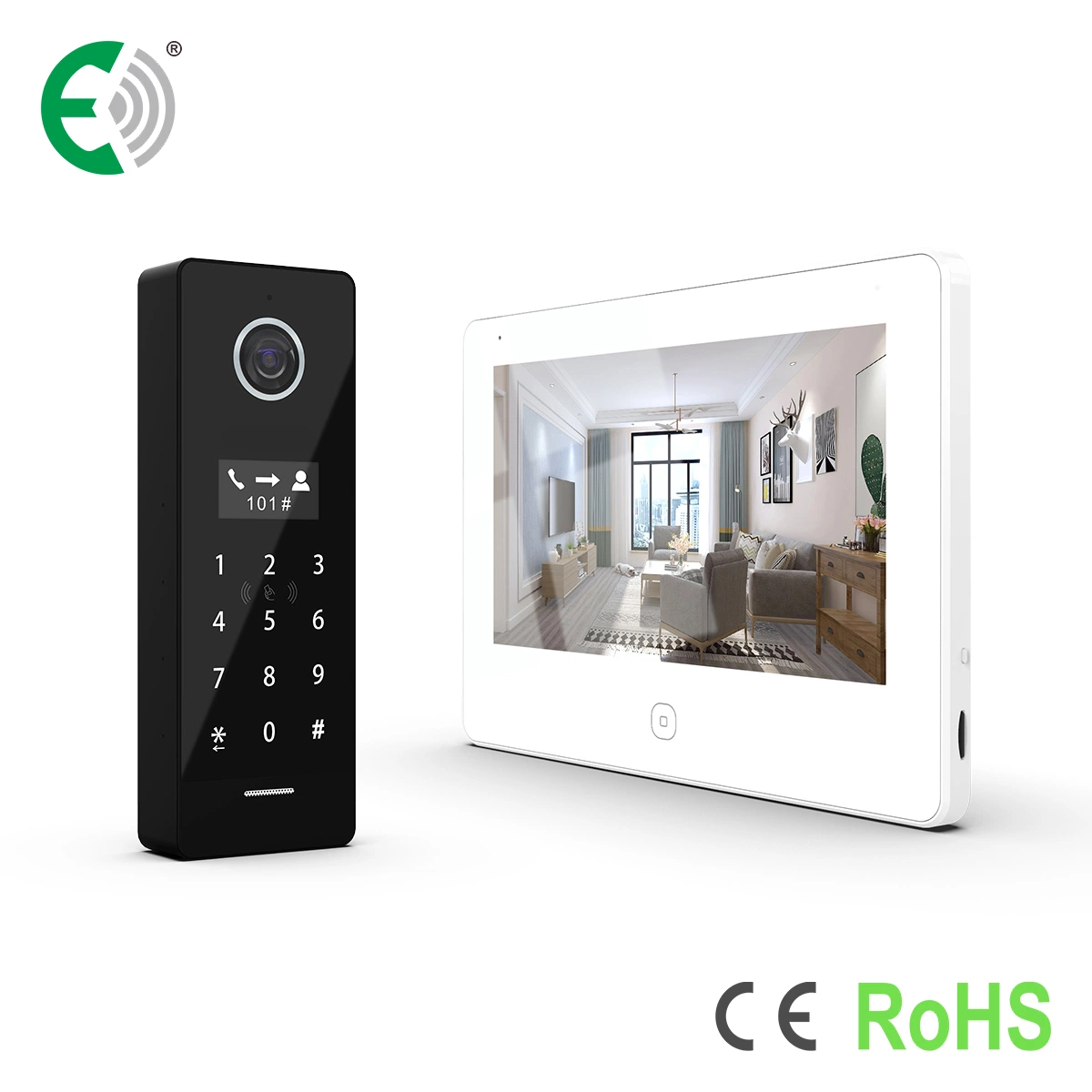 2 Wire IP&WiFi Video Doorphone with Touch Screen Multi-Funtional