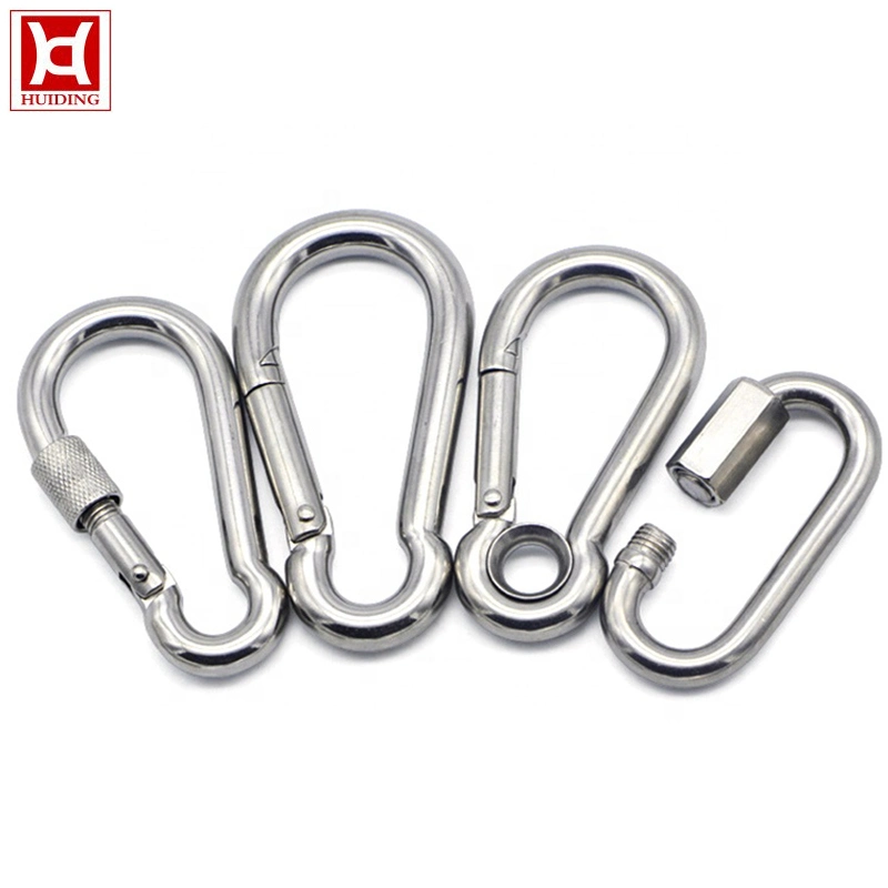 Custom Fashion Hardware Wire Rope Carabiner Galvanized Steel Spring Snap Hook