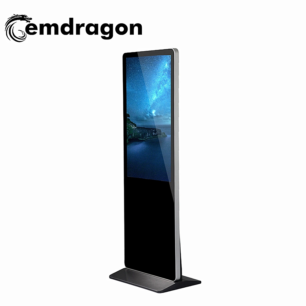 Pedestal populares publicidad LCD de 43 pulgadas de pantalla Android/Ventana Pantalla táctil opcional Tótem de quiosco de publicidad