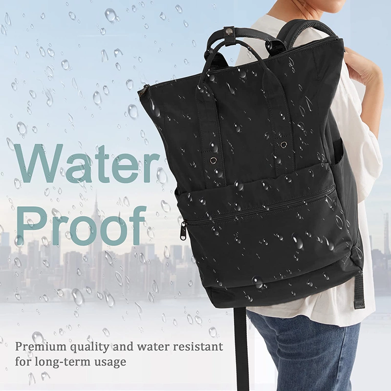 Ligero y resistente al agua elegante simple laminado ampliable adolescentes duradera Mochila Top