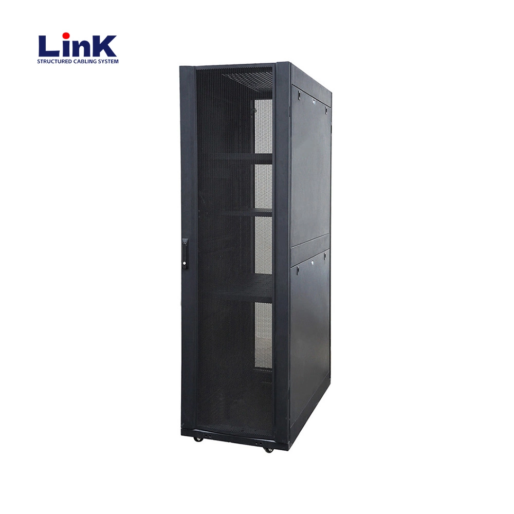 Floor Mounted Server Network Cabinet Rack Case with Dual Cable Management Rails