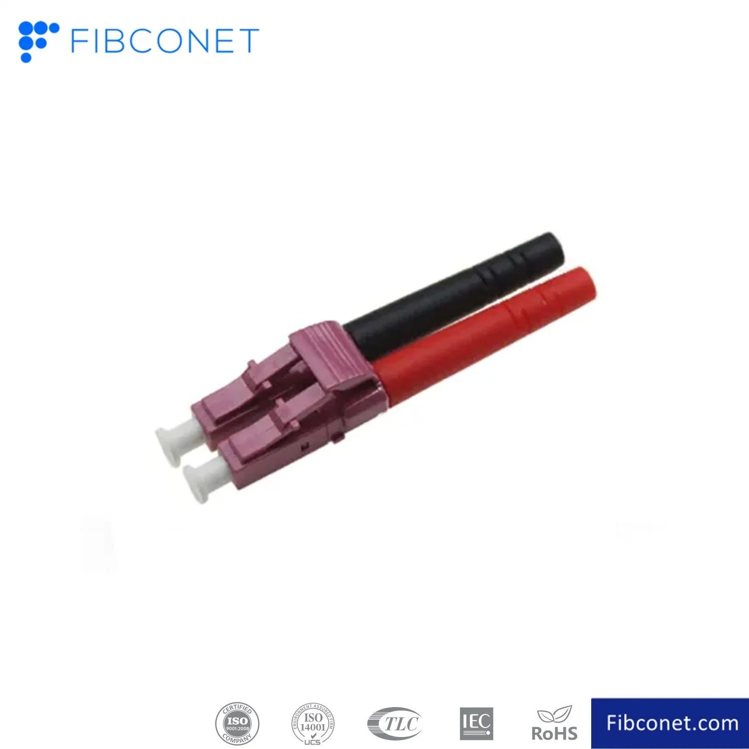 Conector de cabo óptico de fibra óptica LC Om4 Dx 2.0 de 3,0 mm