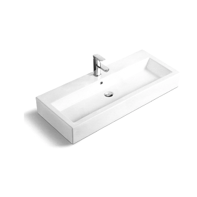 Counter Top Grade Tap Hole Bathroom Basin Sink Ceramic Wash Basin