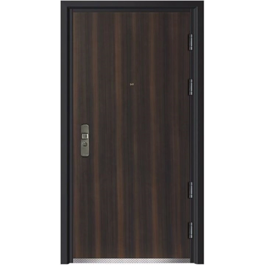 Top Grade Customization Safety Main Flush Design Wood Color Security Metal Door