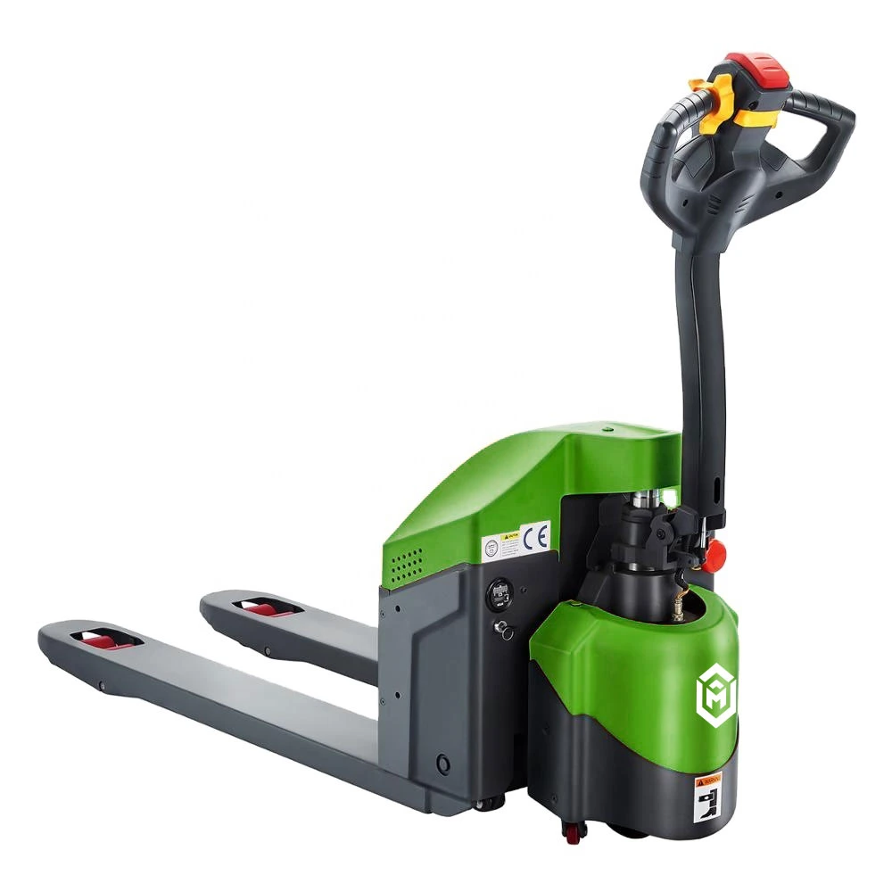 Mini Type 1500kg 1.5ton Walkie Powered/Electric Pallet Jack Truck Price with Lead-Acid Battery Used in Narrow Aisle Workshop/Supermarket/Cargo Containers