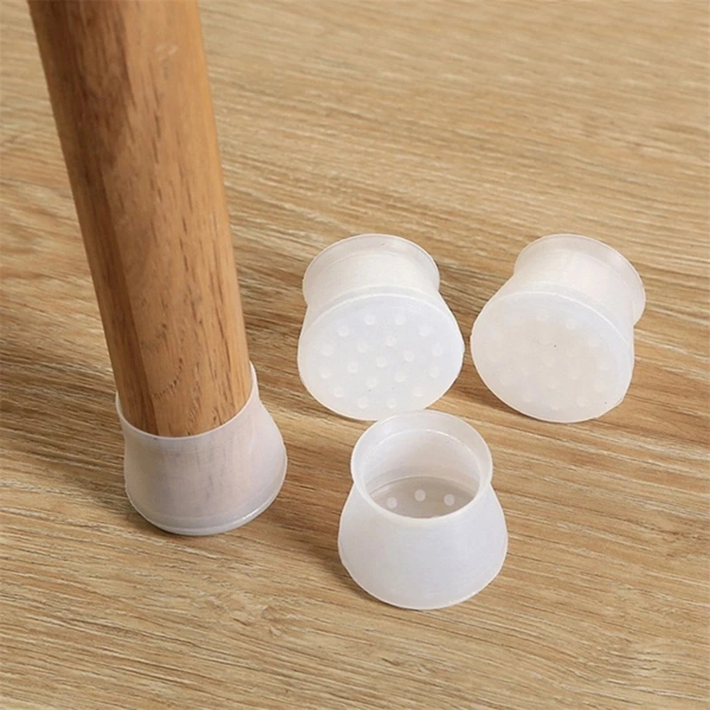 Silicone Non-Slip Table Chair Leg Caps Foot Protection Bottom Cover Pads Wood