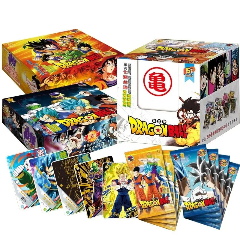 Hobby Kid Gift Toy Box Game Goku Figure Ssp Flash Rare Cards