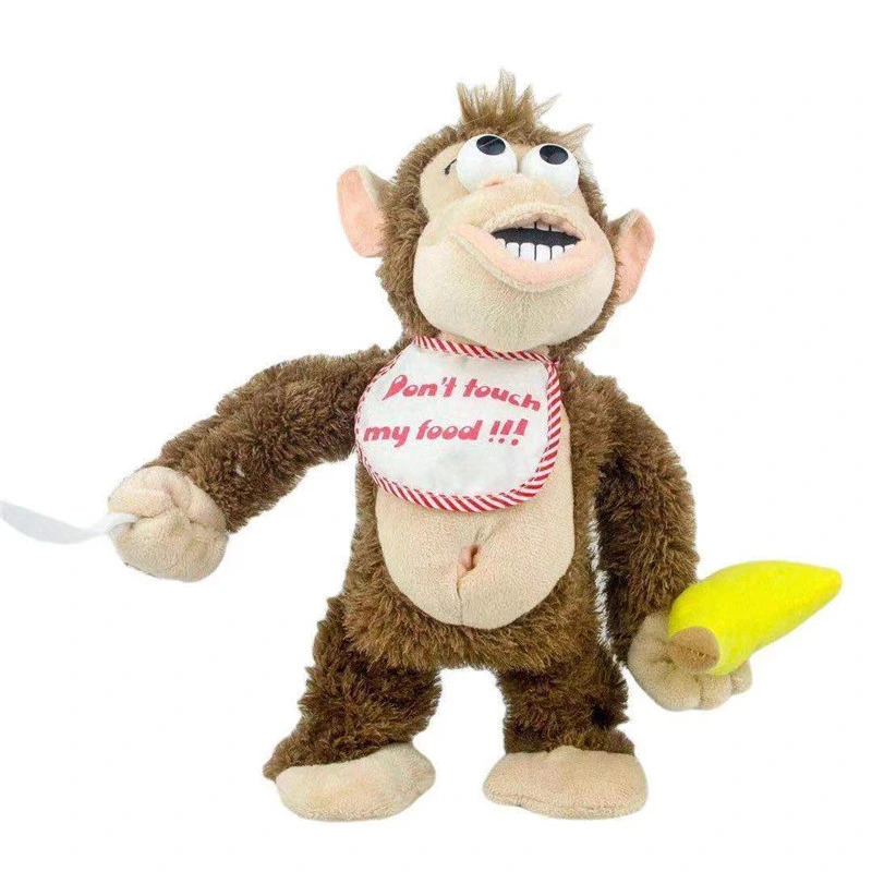 Plush Animal Monkey Banana Soft Cartoon Plush Electronic Animal Plush Toys Walking Dancing Doll for Children Birthday Gifts