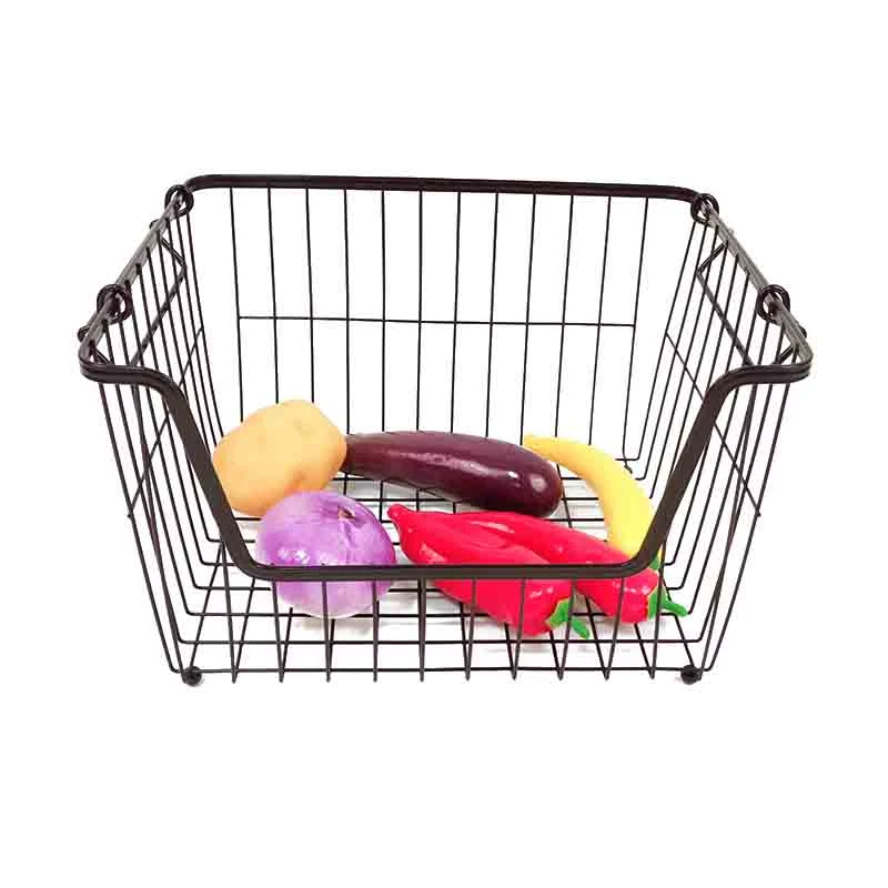 Sink Fruit Organizer Set of 3 Stackable Kitchen Vegetable Storage Baskets