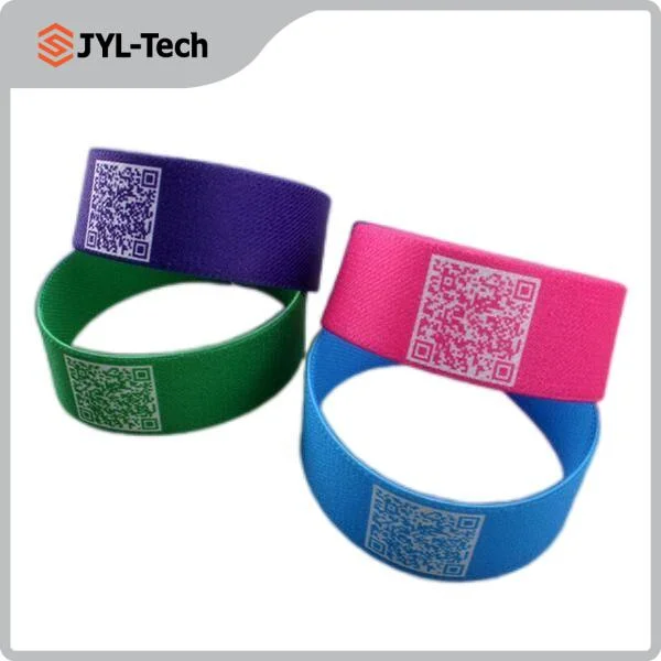 Factory Wholesale/Supplier Customized Polyester NFC Strap Elastic Fabric RFID Wristband