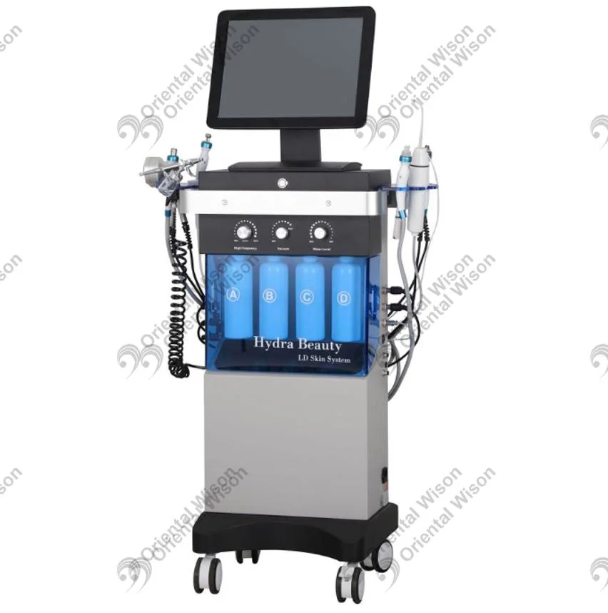 Hrdro H2O Oxygen Peel Facial Machine Oxygen Facial Dome Mask Hrdrofacial Microdermabrasion Machine