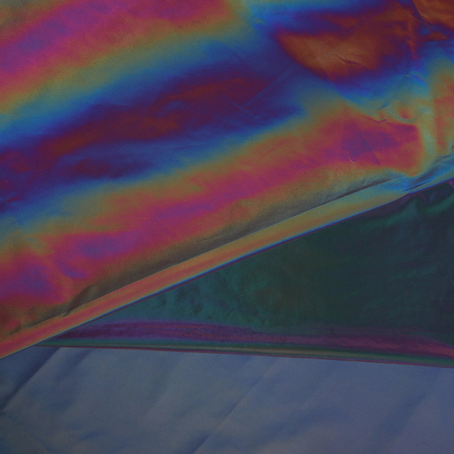 Wholesale/Supplier Factory Price 100% Polyester Iridescent Rainbow Reflective Fabric for Fashion Jacket