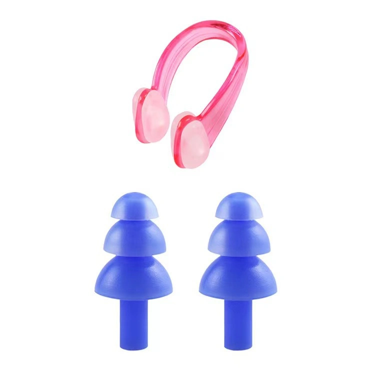 La nage en silicone de haute qualité réutilisable des boules Quies Clip de nez défini pour la vente