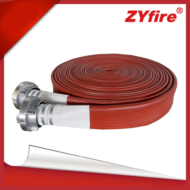 Zyfire BS6391 UL Certified Single Jacket Rubber Covered Layflat NBR Lining Fire Hose