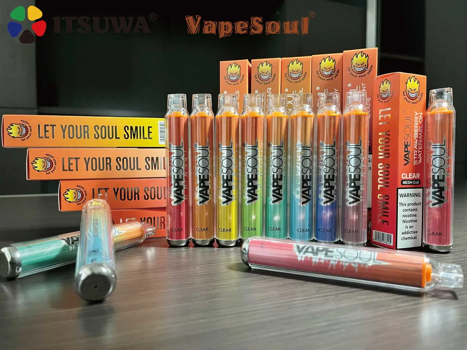 800 пар Vapesoul Clear TPD одноразовые испарители сигарет OEM Устройство Vape