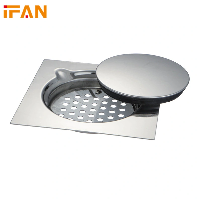 Ifan Square Floor Drain 15-20cm Stainless Steel Bathroom Floor Drain