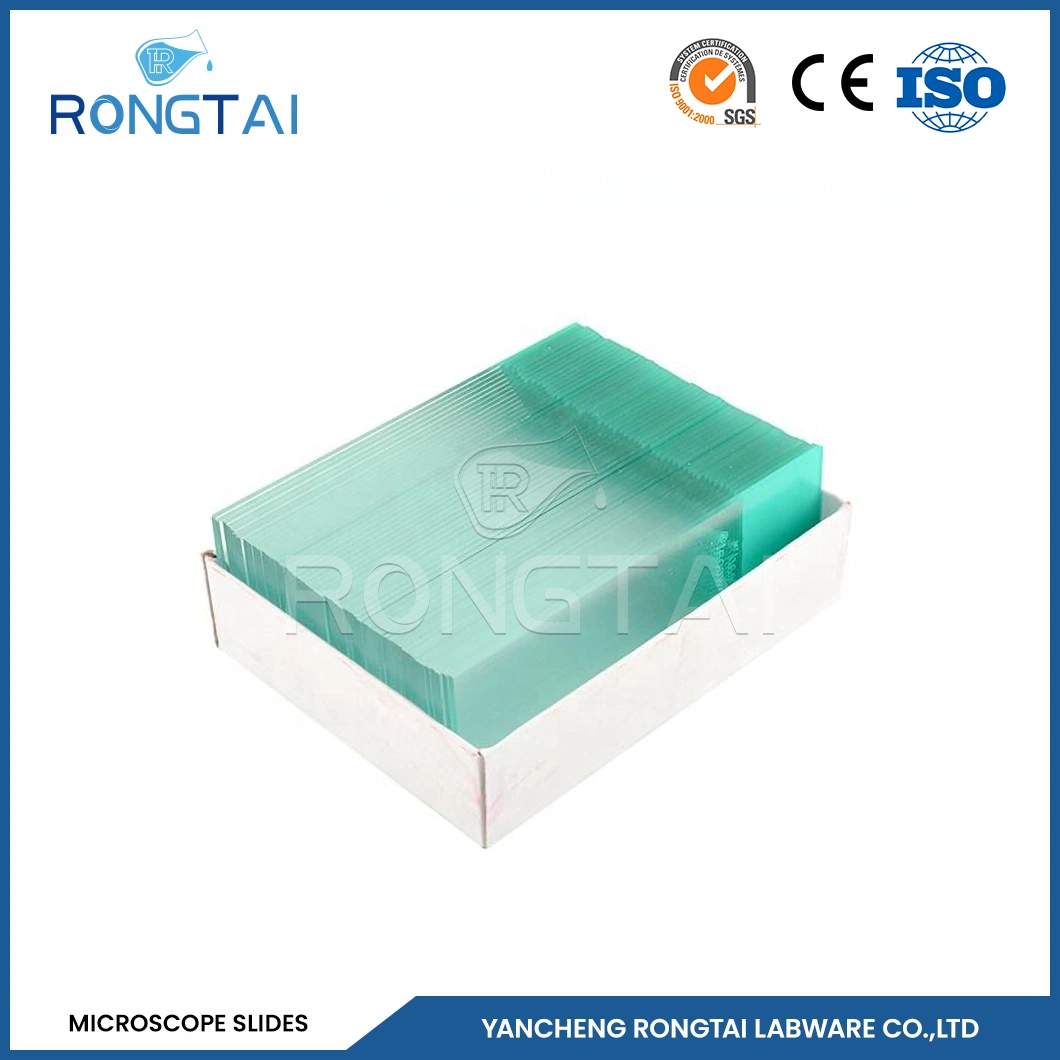 Rongtai Clear Microscope Slide Manufacturers Pathology Glass Slides Китай 7101 7102 7105 7107 7109 микроскоп, пластмасса