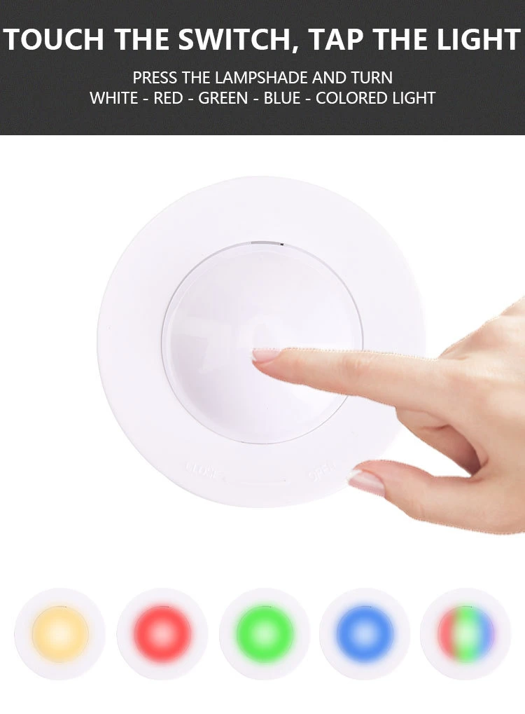 LED Nightlight 13-Color Remote Control RGB Clap Nightlight Wardrobe Bedside Feeding Cabinet Lamp Microscope Fill Light