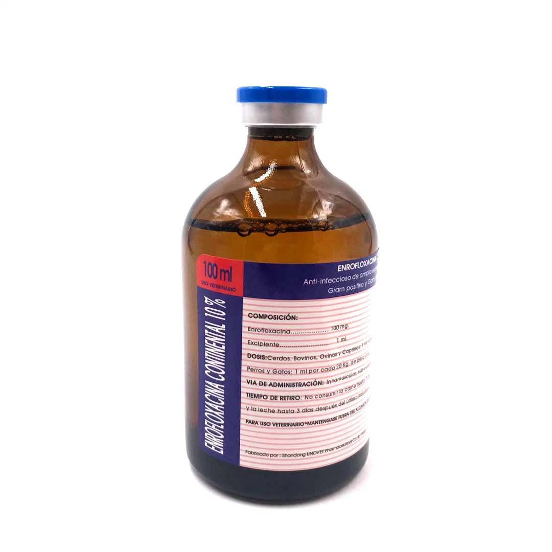 Enrofloxacin Injection Veterinary Medicine for Animal Use 100 Ml with Good Quality