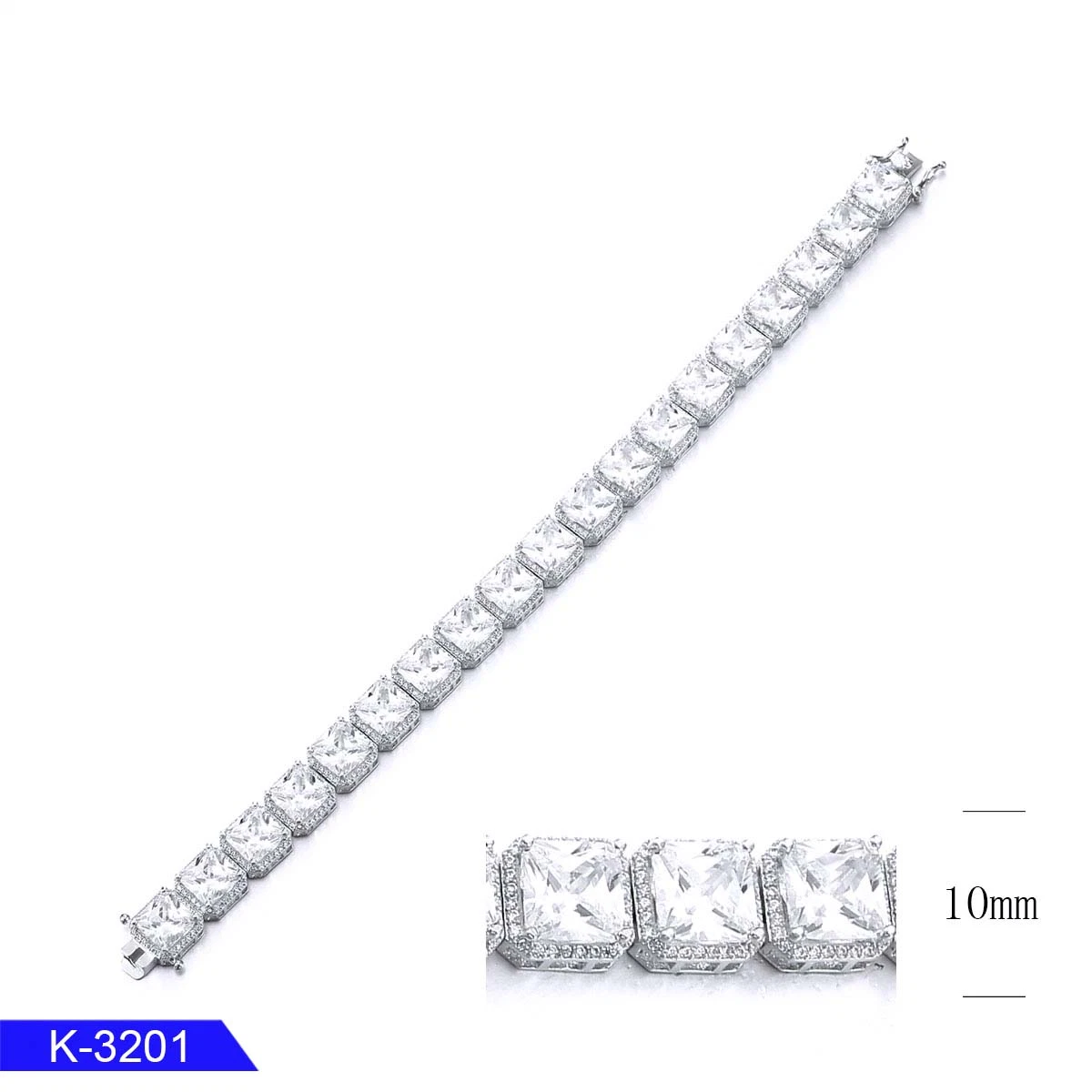 925 Sterling Silver Fashion Jewelry Zircon Bracelet for Women