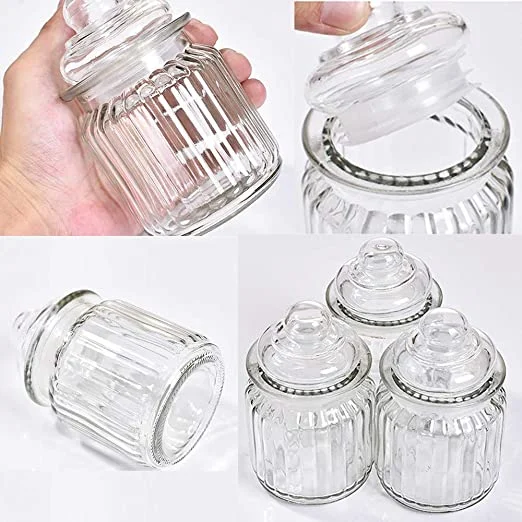 Beauty Pattern Ribbed Kitchen Container Pot for Food, Sweet, Spice