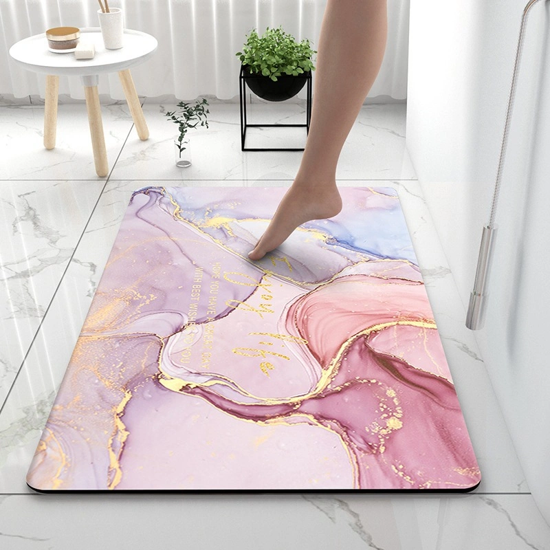 Luxury Bathroom Quick-Drying Silicone Foot Pad Non-Slip Entrance Door Mat