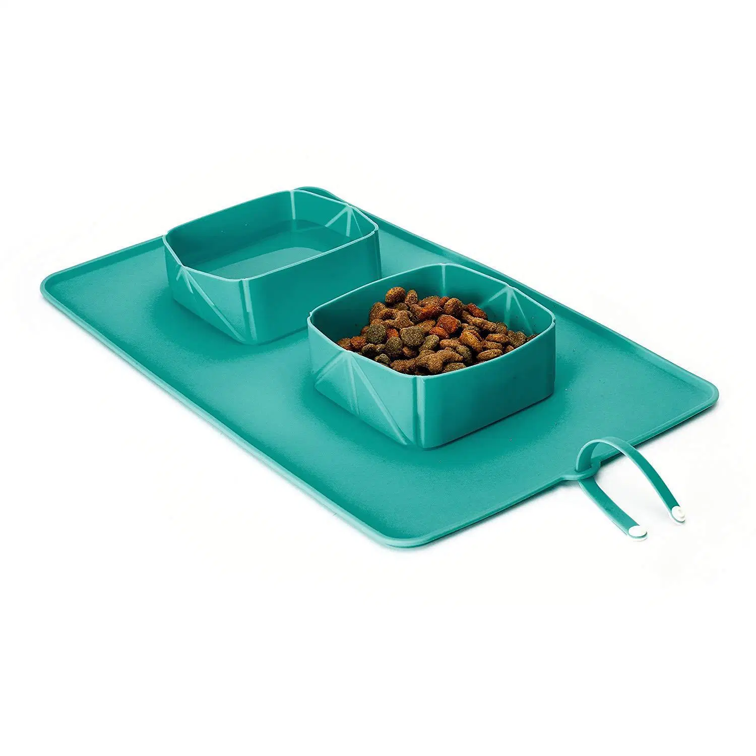 Outdoor Pet Portable Silicone Collapsible Non-Slip Dog Food Water Bowl