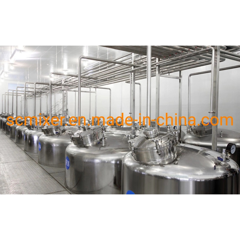 Vacuum Pharma Double Jacketed Hand Shampoo/ Sanitizer/ Soap/Adhesive/Resin Steam Electric Heating Chemical Liquid Stainless Steel Mixing Tank