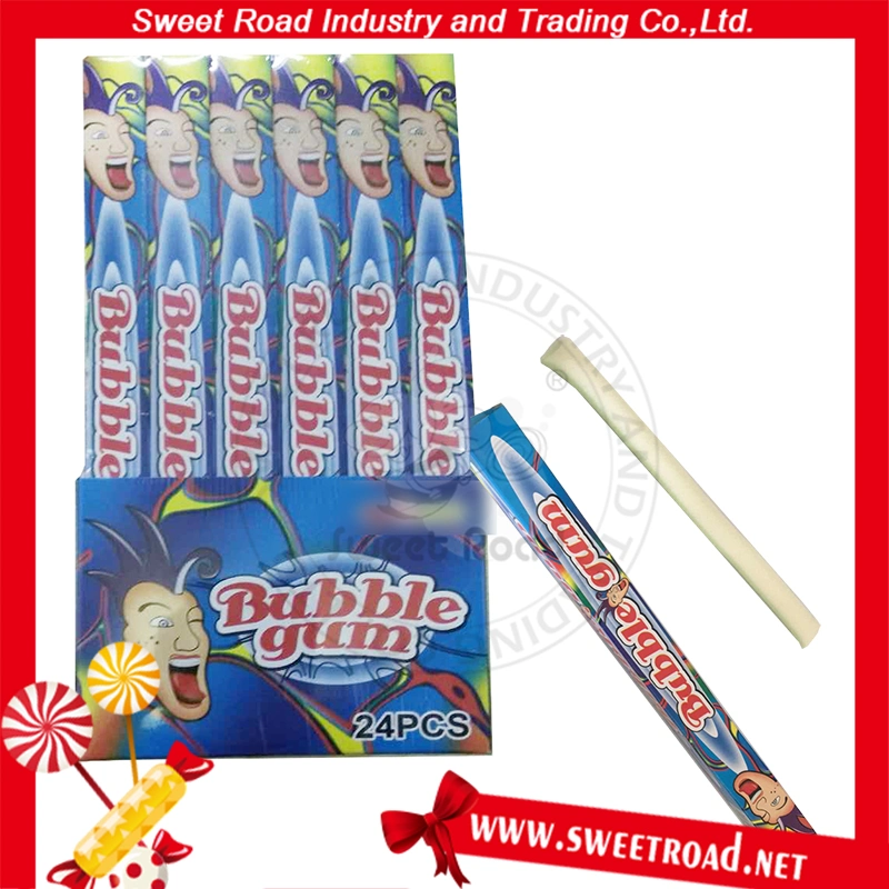 18.5cm Long Stick Center Filled Chewing Gum Bubble Gum Center Filled Sour Powder