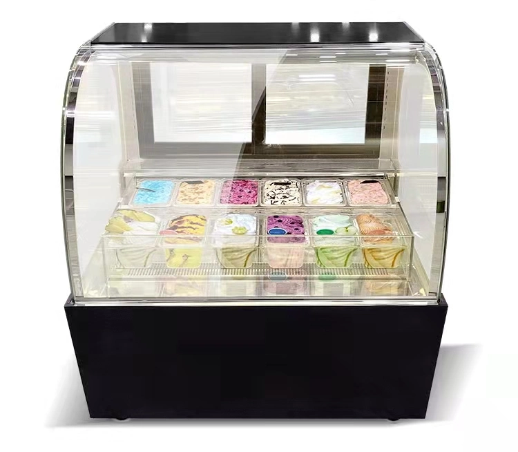 10/12/14 Pans Italian Ice Cream Display Showcase Gelato Display Freezer