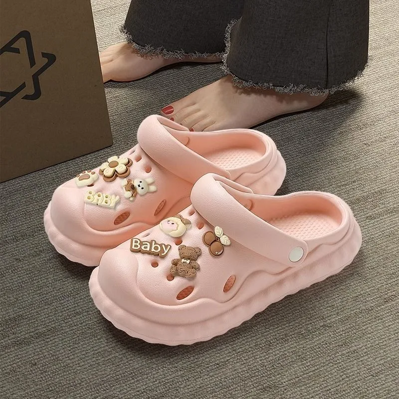 Cartoon Anti-Slip Beach Ladies Summer Sandals Hole Shoes