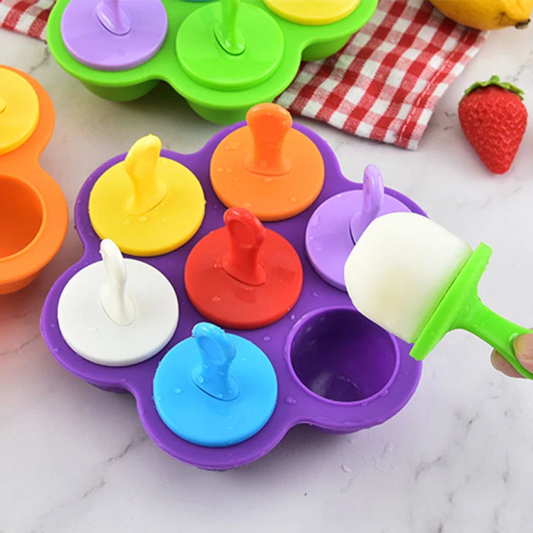 Food Grade Silicone BPA Free Silicone Homemade Popsicle Ice Lolly Pop Maker Popsicle Mould Ice Cream Mold for Kids