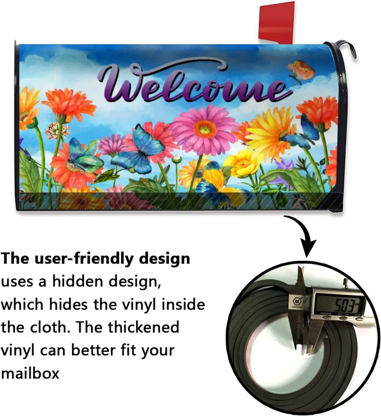 Buzón personalizado de sublimación cubre correspondencia magnética correo de la caja de correo Wraps Garden decoración exterior patio